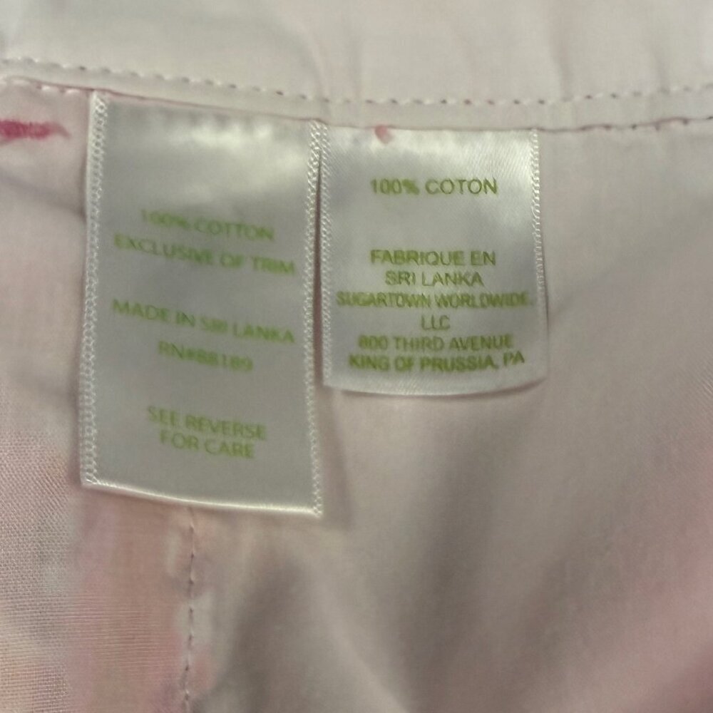 Lilly Pulitzer Buttercup Shorts 8 Mango Salsa‎ Scallop Hem Cotton EUC - Picture 8 of 9